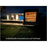 LE Gartensauna individuelle Designer Aussensauna mit Innensauna Lisa und Saunaofen
