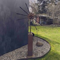 ums Metall Gartenskulptur aus Rohstahl
