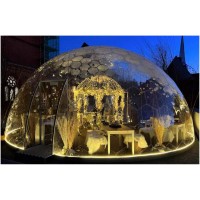 GermanDome GEO8 innovativer geodätischer transparenter Kuppelbau aus Makrolon