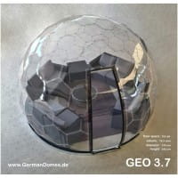 GermanDome GEO3.7 innovativer geodätischer transparenter Kuppelbau aus Makrolon