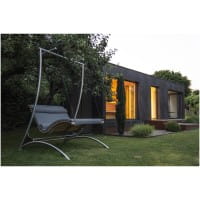 First Class Holz Siesta Sky Duo – Hänge-Doppelliege (mit Gestell, Outdoor)