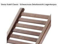 First Class Holz Siesta Stabil Classic Wellnessliege – Holz/Edelstahl