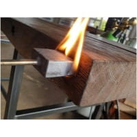 ums Metall Alholztisch 182060 aus Eichenholz und geöltem Schwarzstahl