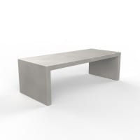 Heller Outdoor Beton-Esstisch Umberto in silbergrau von efecto