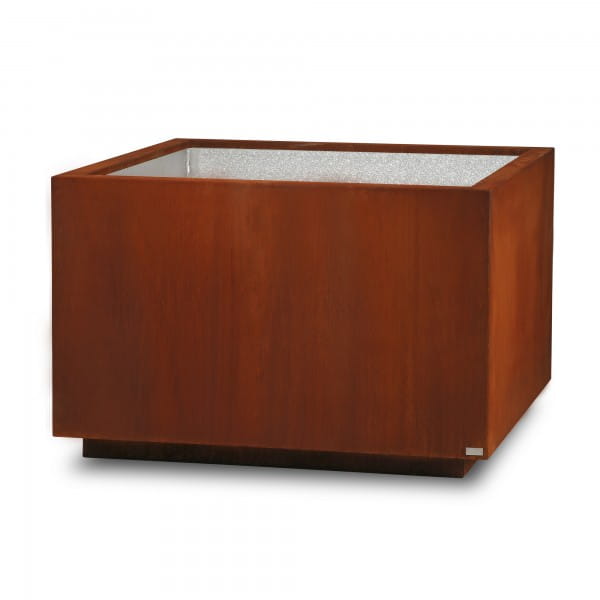 ums Metall Pflanzengefäß aus Cortenstahl