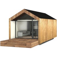 LE Gartensauna "Haven" Mini Aussensauna mit 24m² ohne Saunaofen