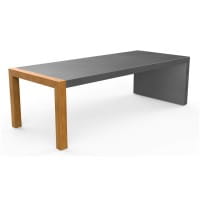 efecto Gartentisch Levin Outdoor Tisch mit Eichenholz und Beton wetterfest 