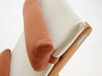 First Class Holz Relaxliege Siesta Natur - Mikrofaser Kissen