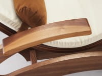 First Class Holz Relaxliege Siesta Natur - Armauflage