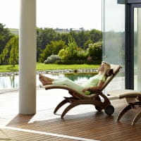 First Class Holz Relaxliege Siesta Natur