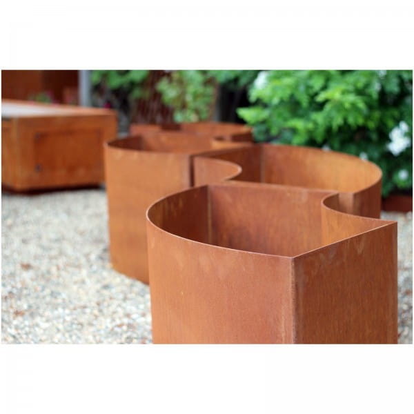 ums Metall langlebige Metalltrockenmauer 1013 aus Cortenstahl