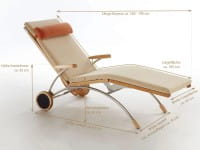 First Class Holz Siesta Stabil Classic Wellnessliege – Holz/Edelstahl