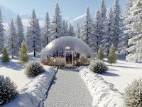 GermanDome GEO8 innovativer geodätischer transparenter Kuppelbau aus Makrolon