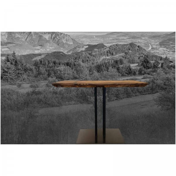 ums Metall Bistrotisch 182040 aus Schwarzstahl geölt