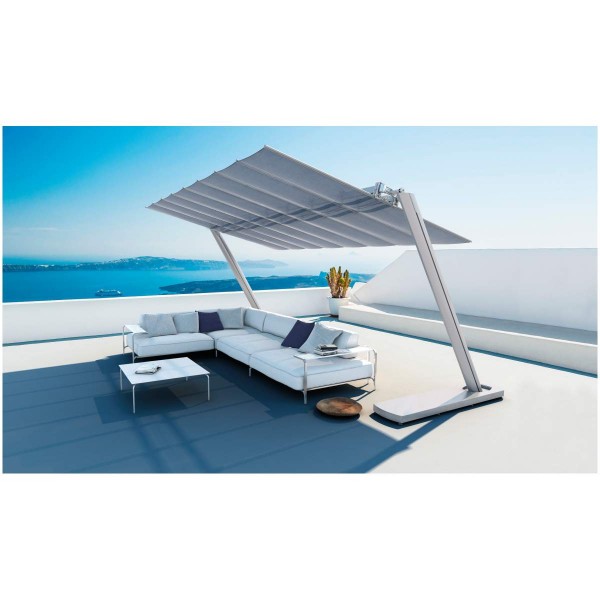 FIM Markise FLEXY ZEN mit Ständer und Metallplatten 300 x 488 cm