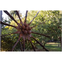 ums Metall Gartenskulptur aus Rohstahl