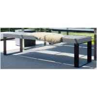 Beton-Sitzbank "Nelly" in silbergrau von efecto