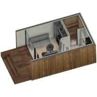 LE Gartensauna "Haven" Mini Aussensauna mit 24m² ohne Saunaofen