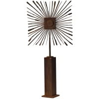 ums Metall Gartenskulptur 1085 aus Rohstahl - Oberfläche Edelrost, fester Stand durch Bodenplatte