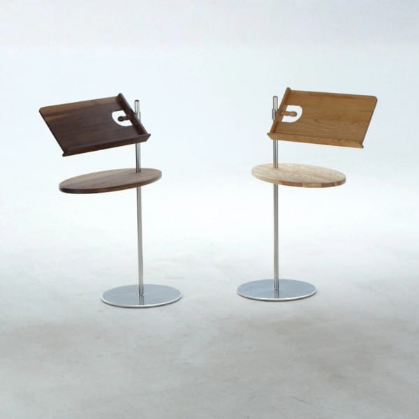 First Class Holz Beistelltisch DOS Buchhalter – Edelstahl & Holz