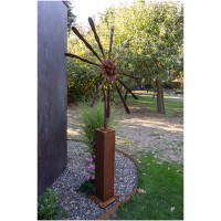ums Metall Gartenskulptur aus Rohstahl