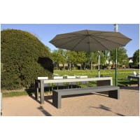 efecto Gartentisch Levin Outdoor Tisch mit Metall und Beton wetterfest 