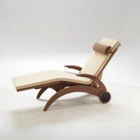 First Class Holz Siesta Stabil Natur – Saunaliege