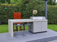 efecto Outdoor-Kitchen mit Waschbecken und Gasgrill